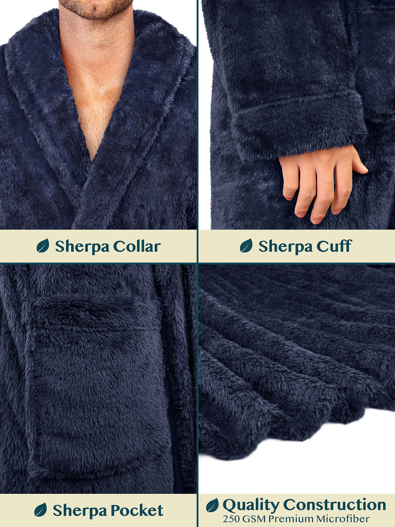 Men's Sherpa Fluffy Robe