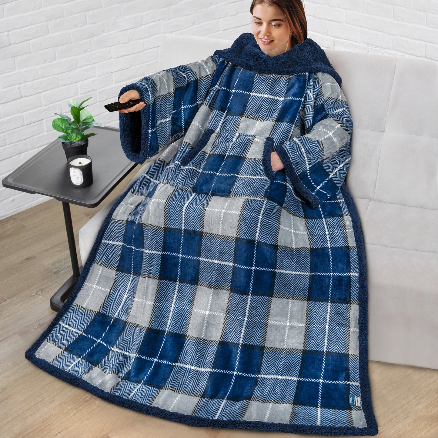 Blanket with Sleeves - Kangaroo Pocket