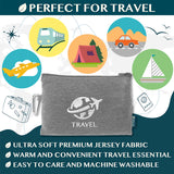 Compact Fleece Travel Blanket Pillow