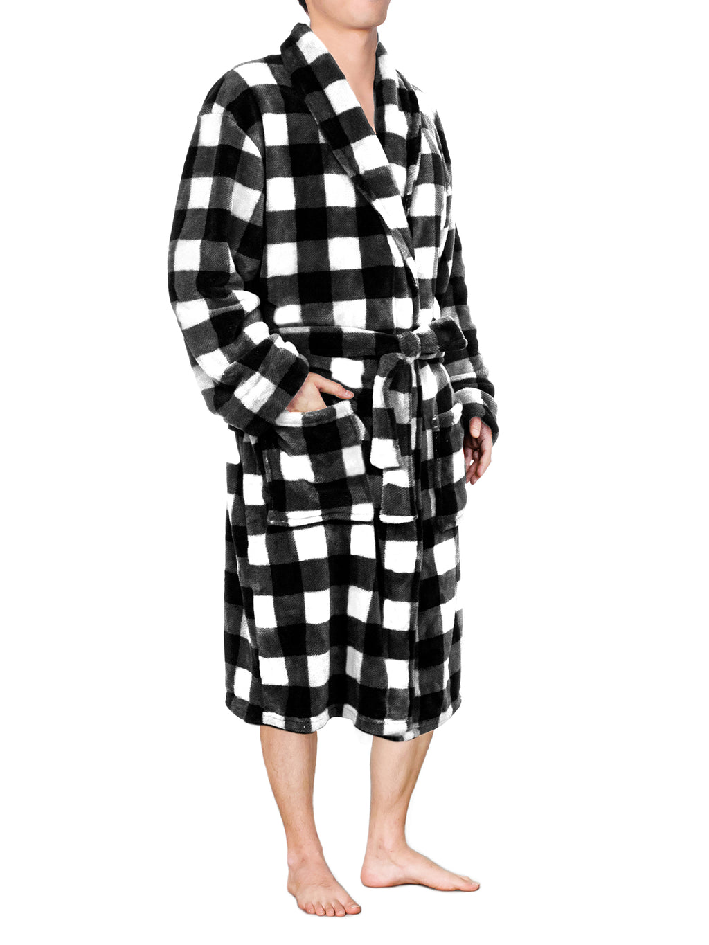 Men's Checkered Robe – PAVILIA