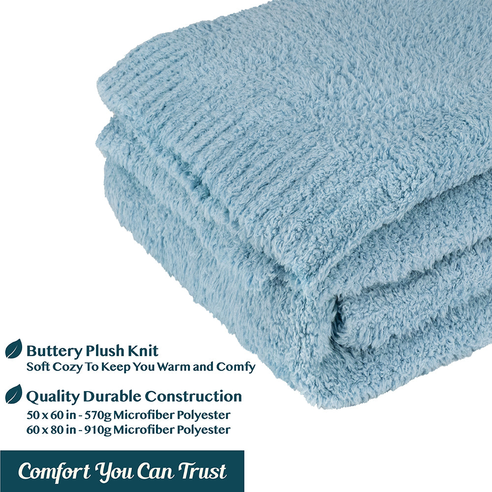 Buttery Soft Fluffy Knit Blanket