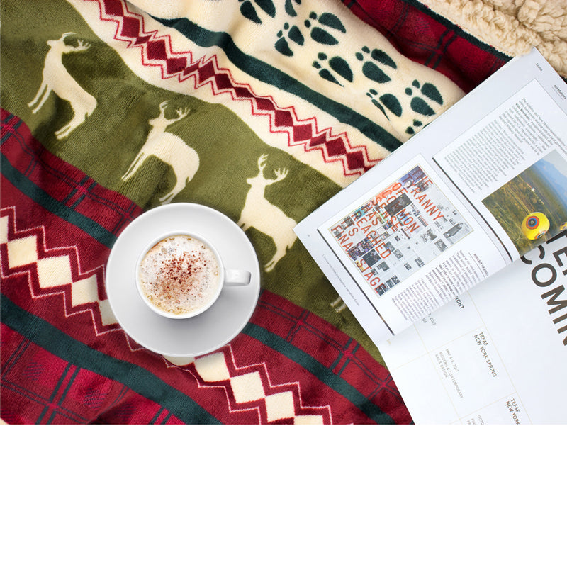 Christmas Sherpa Throw Blanket