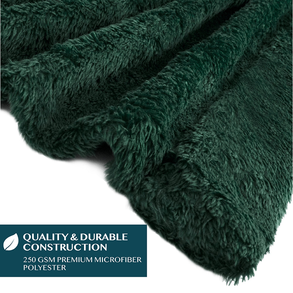 Angel Wrap Hoodie Sherpa Fluffy Poncho Blanket