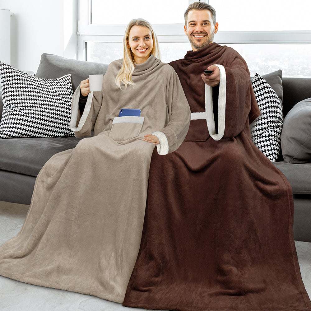Blanket with Sleeves - Sherpa Trims