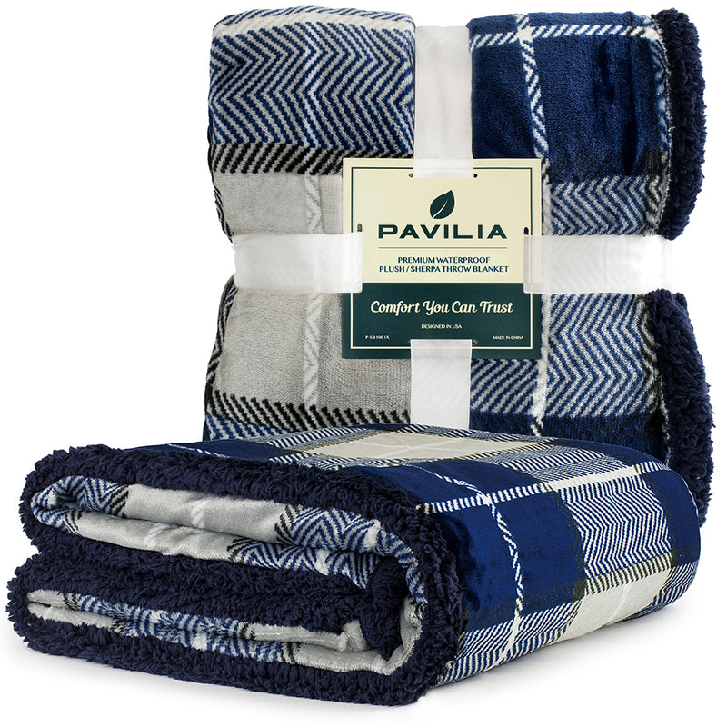 Waterproof Sherpa Throw Blanket