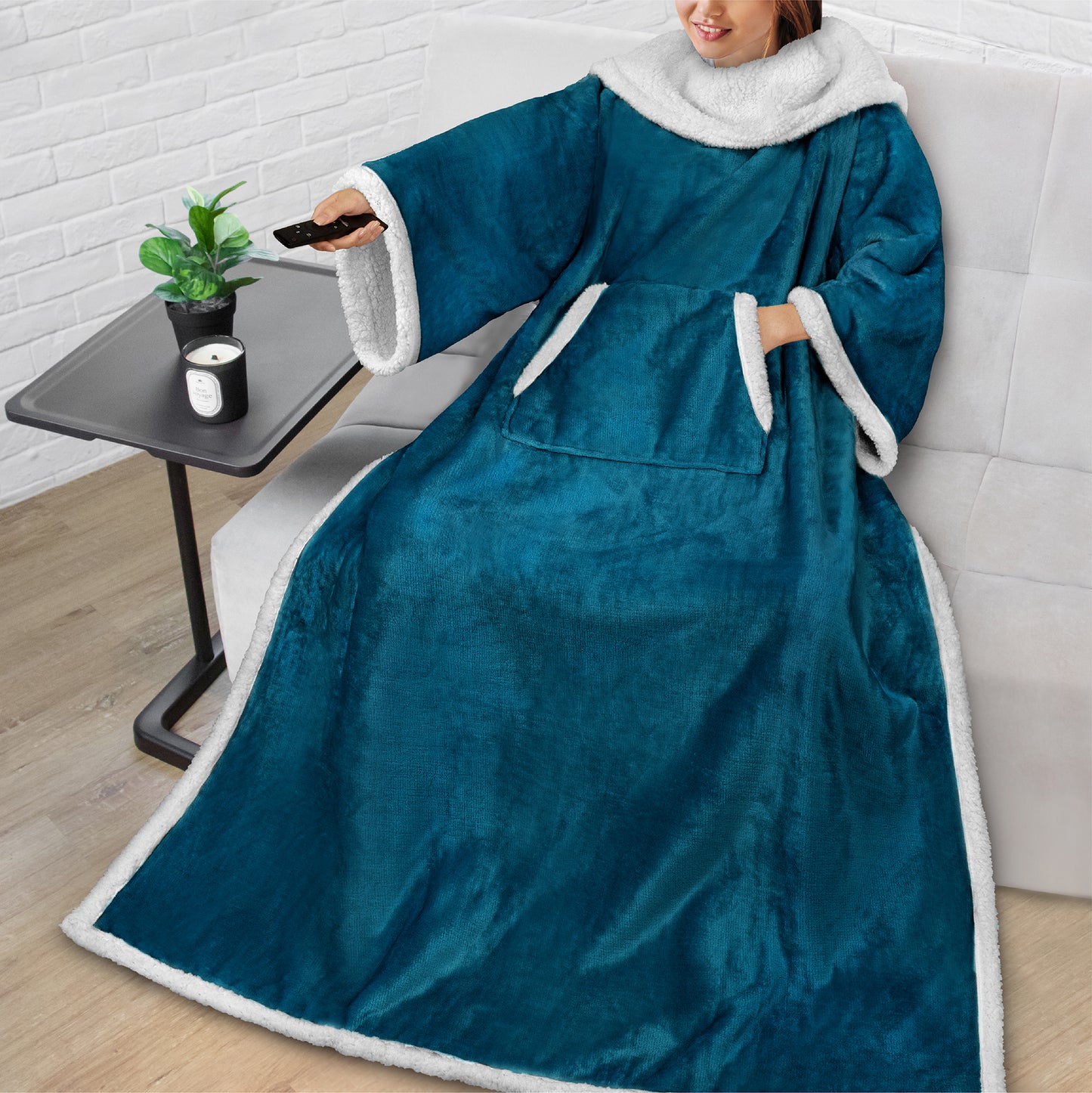 Blanket with Sleeves - Kangaroo Pocket