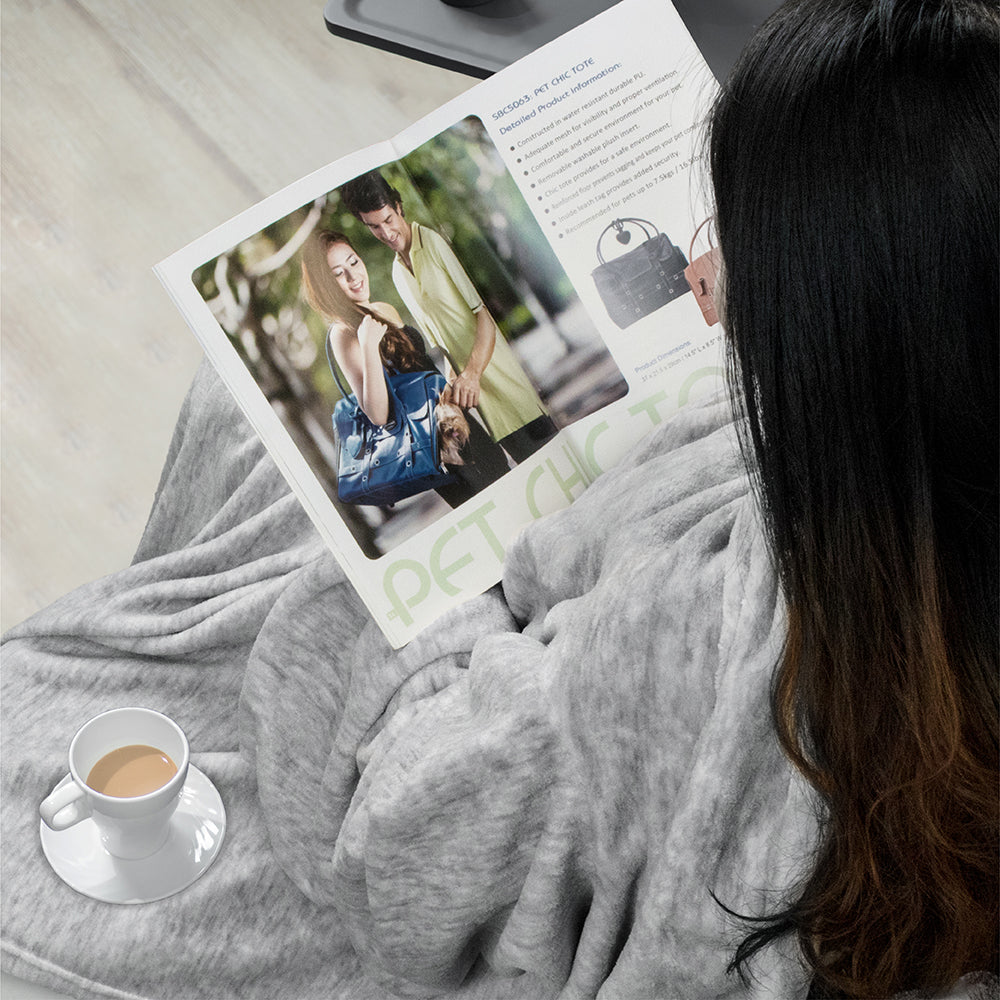 Blanket with Sleeves - Patch Pocket