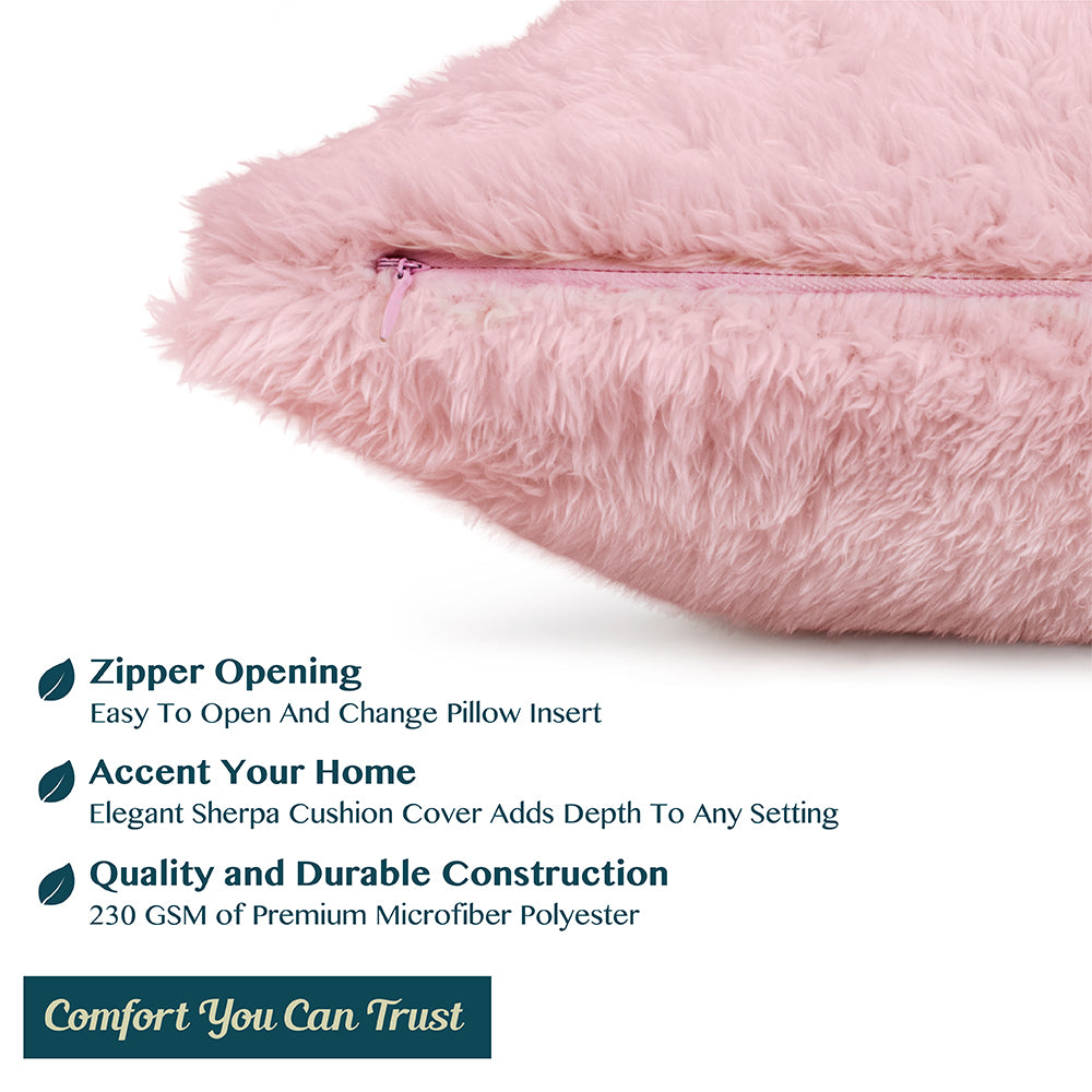 Sherpa Fleece Pillow Cover - Set of 2