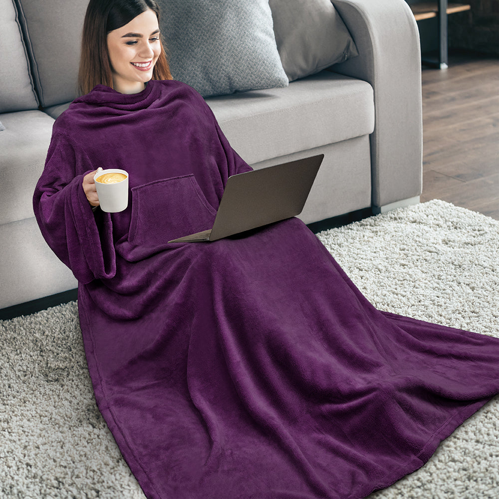 Blanket with Sleeves - Kangaroo Pocket