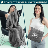 Airplane Fleece Travel Blanket Pillow