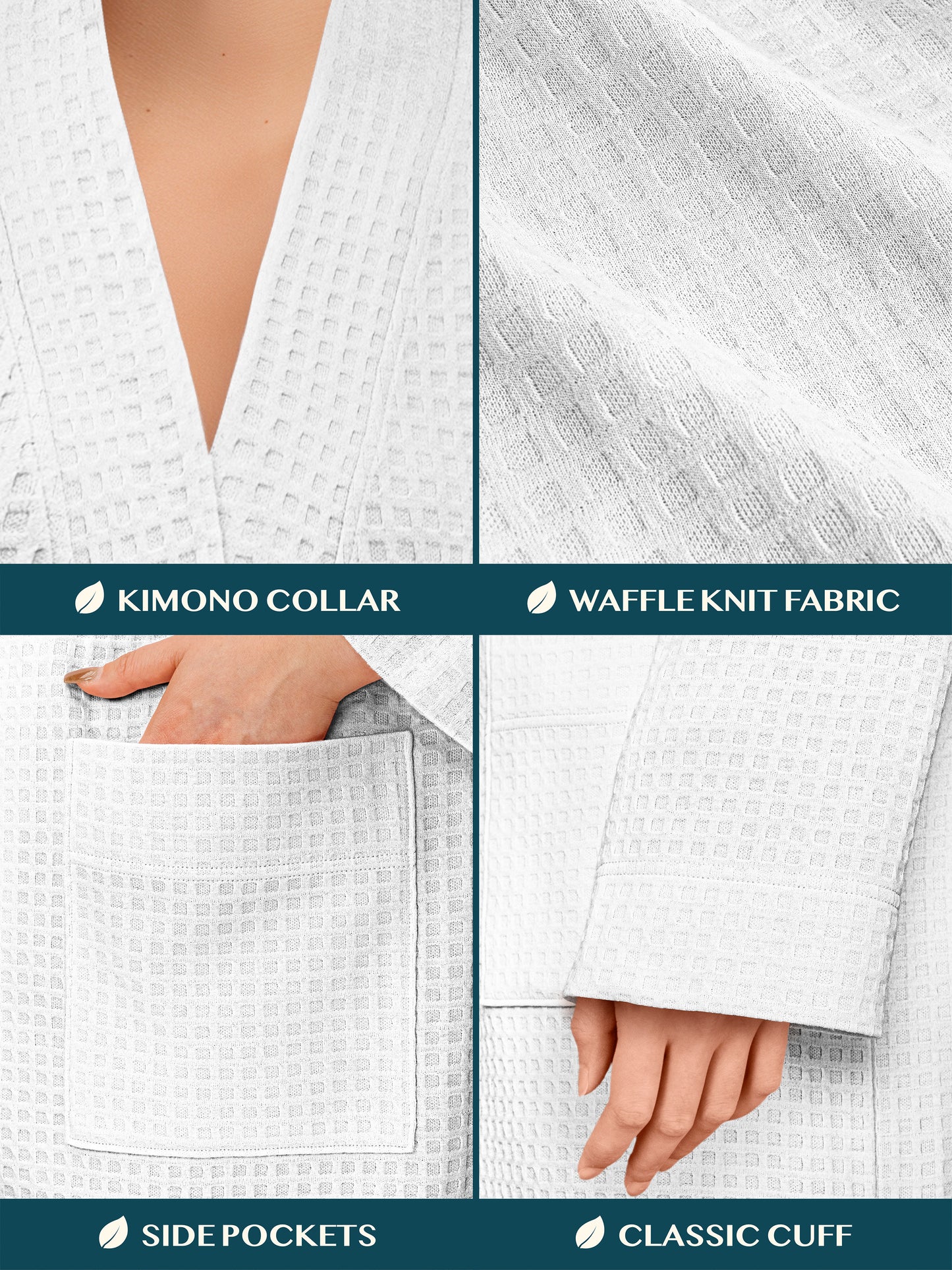 Women's Waffle Texture Knit Robe