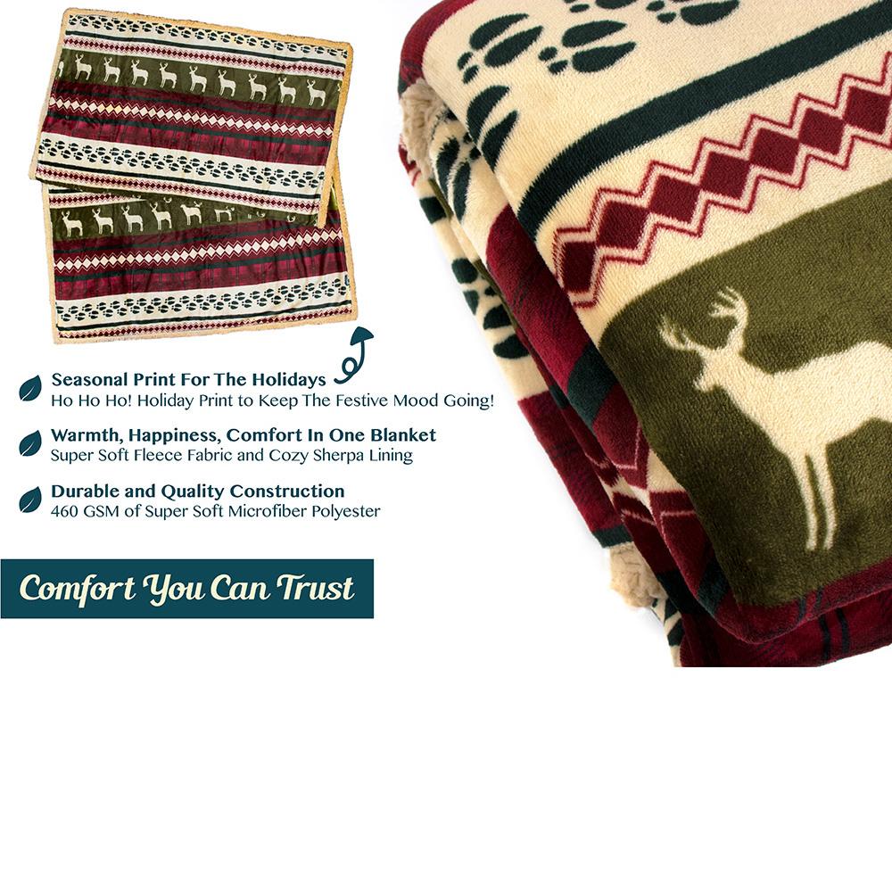 Christmas Sherpa Throw Blanket