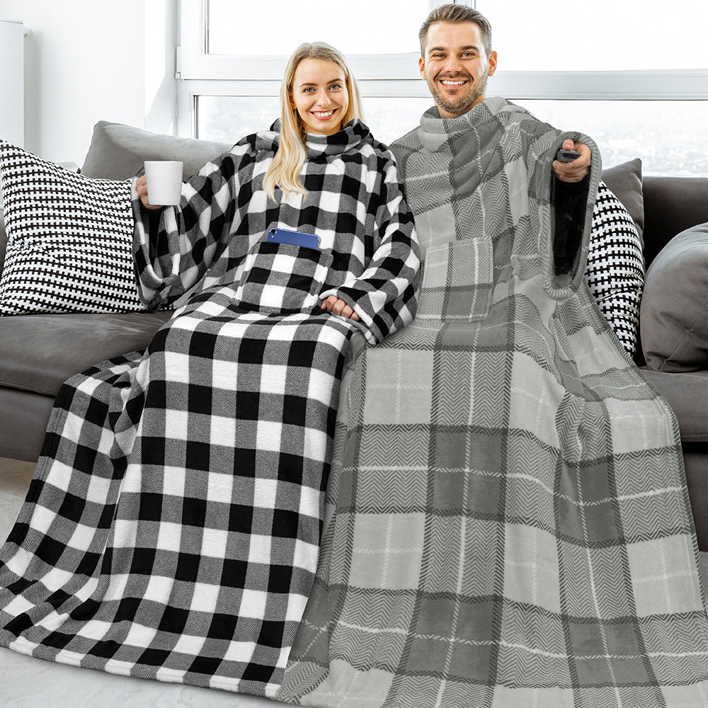 Blanket with Sleeves - Patch Pocket