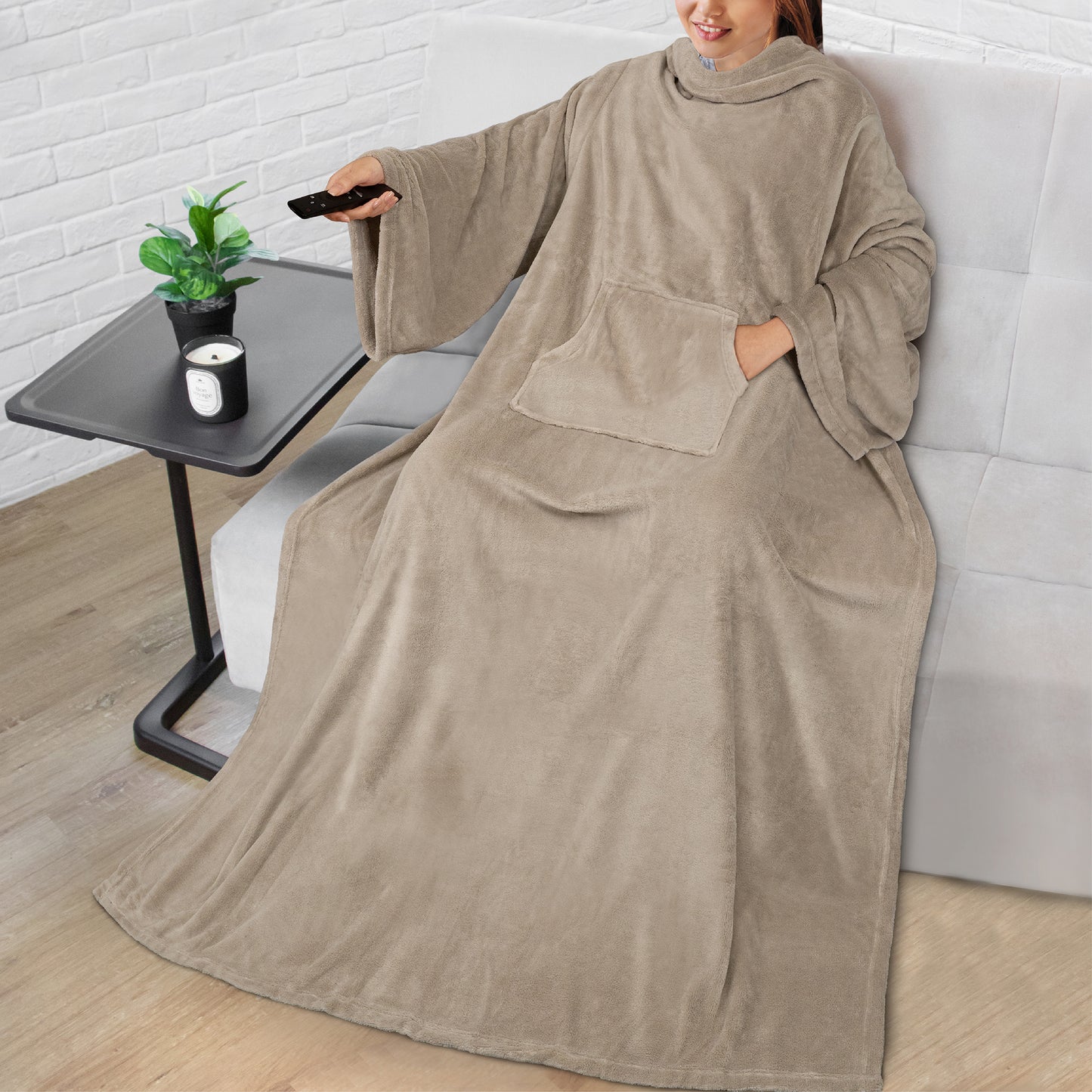 Blanket with Sleeves - Kangaroo Pocket