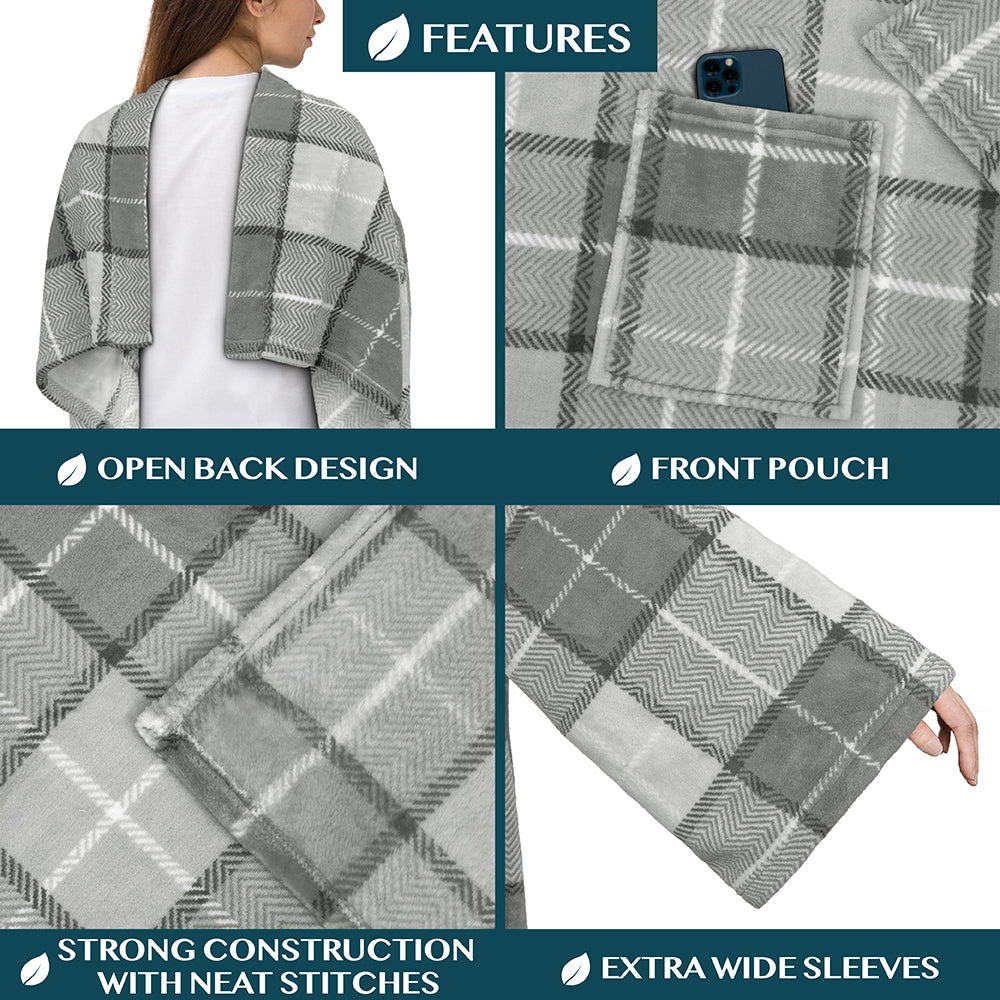 Blanket with Sleeves - Patch Pocket