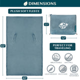 Wearable Fleece Travel Blanket Pillow