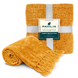 Chenille Tassel Fringe Throw Blanket