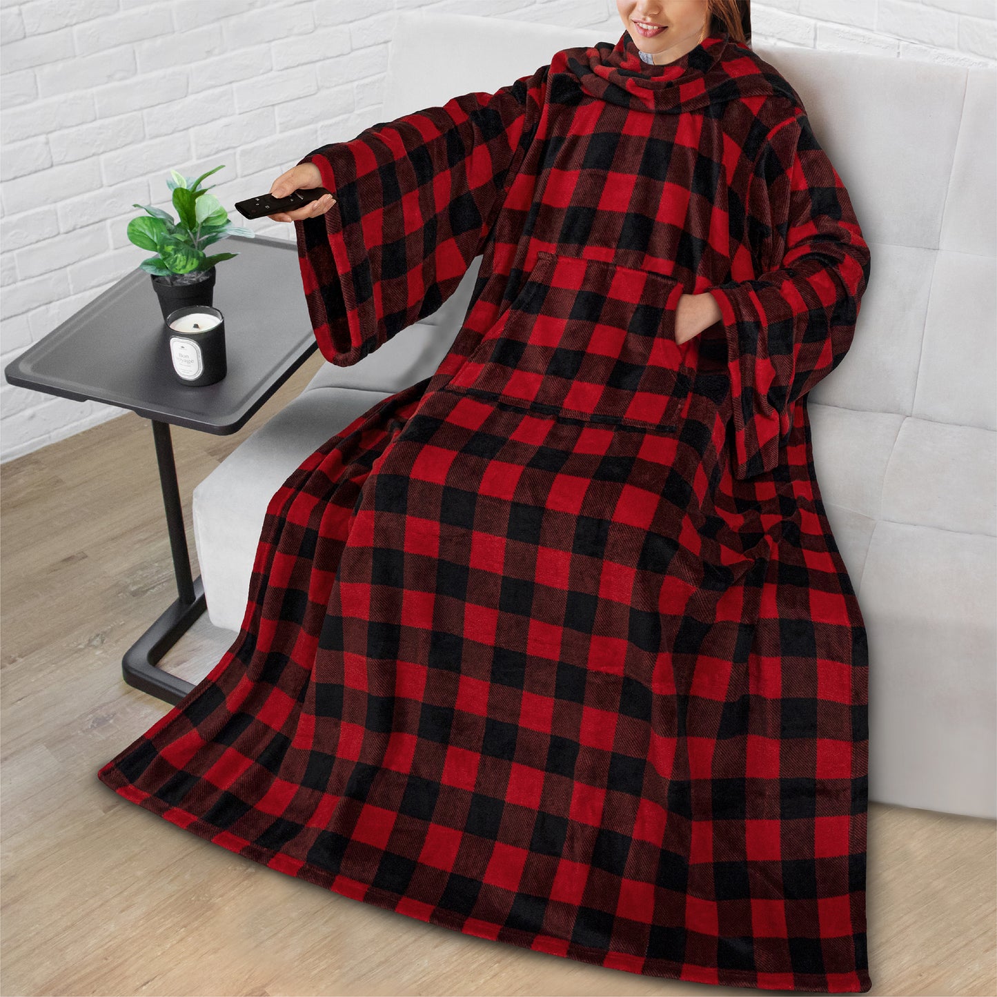 Blanket with Sleeves - Kangaroo Pocket