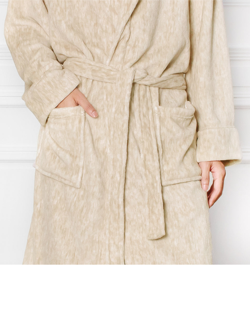 Men's Melange Fleece Robe