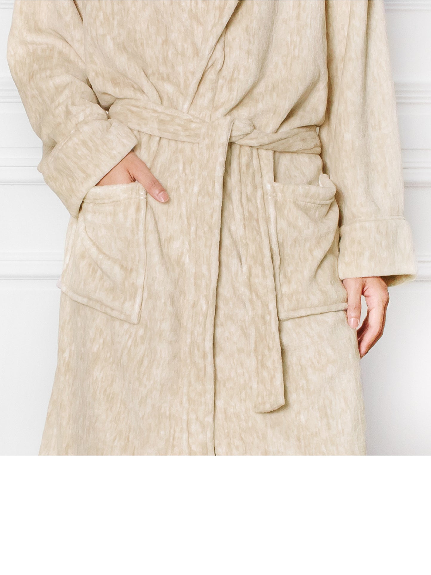 Men's Melange Fleece Robe