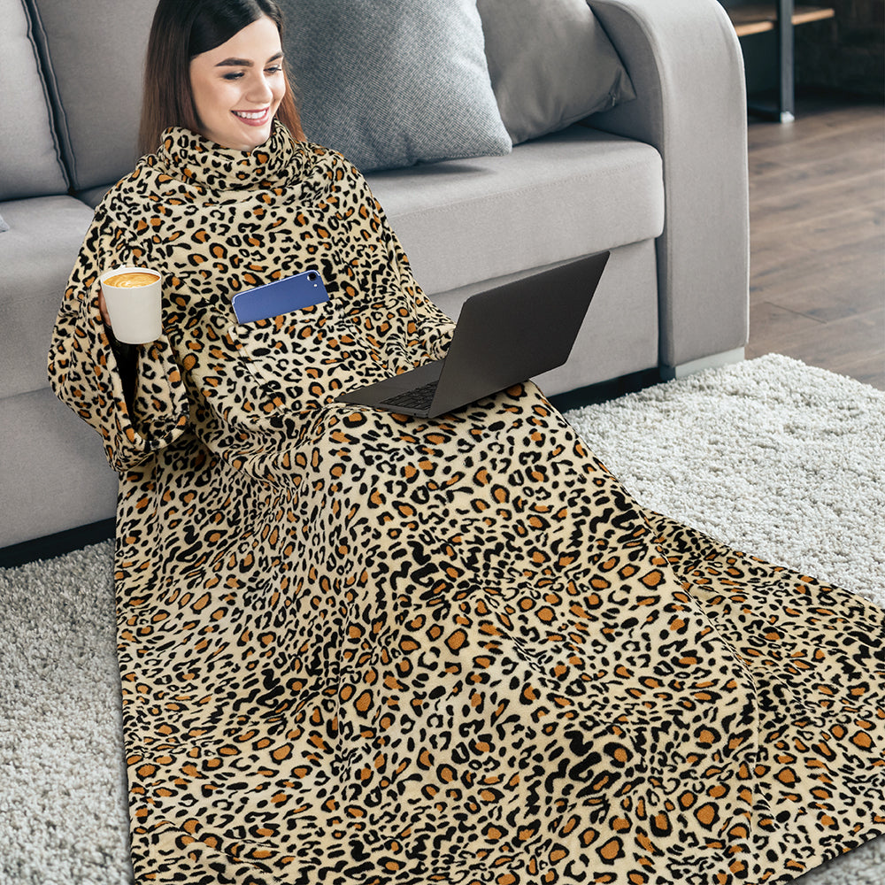 Blanket with Sleeves - Patch Pocket