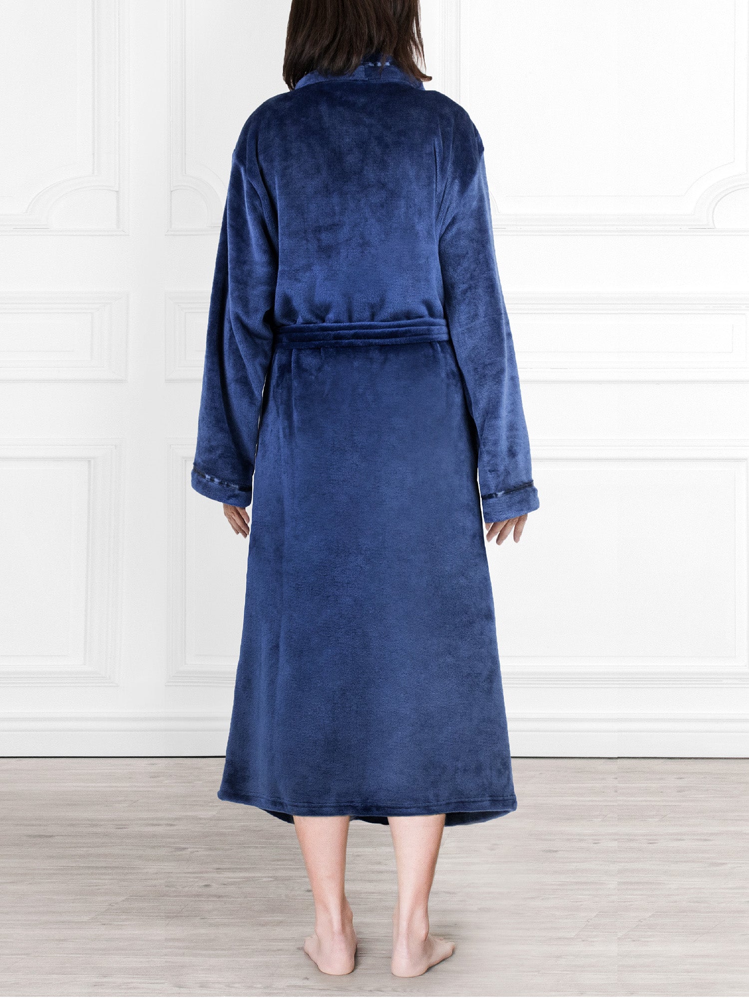 Women's Satin Trim Fleece Robe