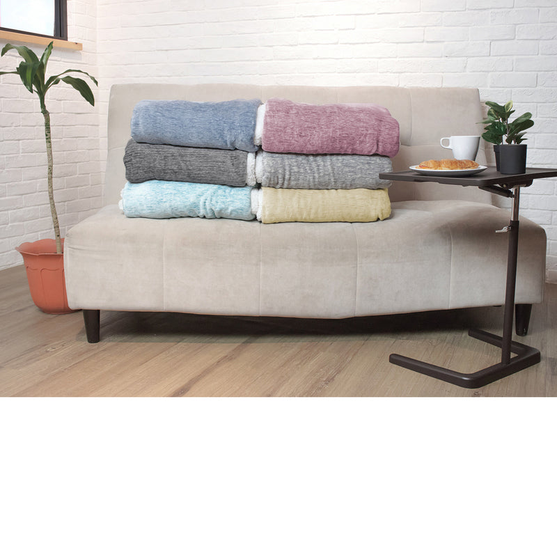 Melange Sherpa Fleece Throw Blanket
