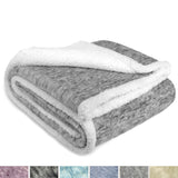 Melange Sherpa Fleece Throw Blanket