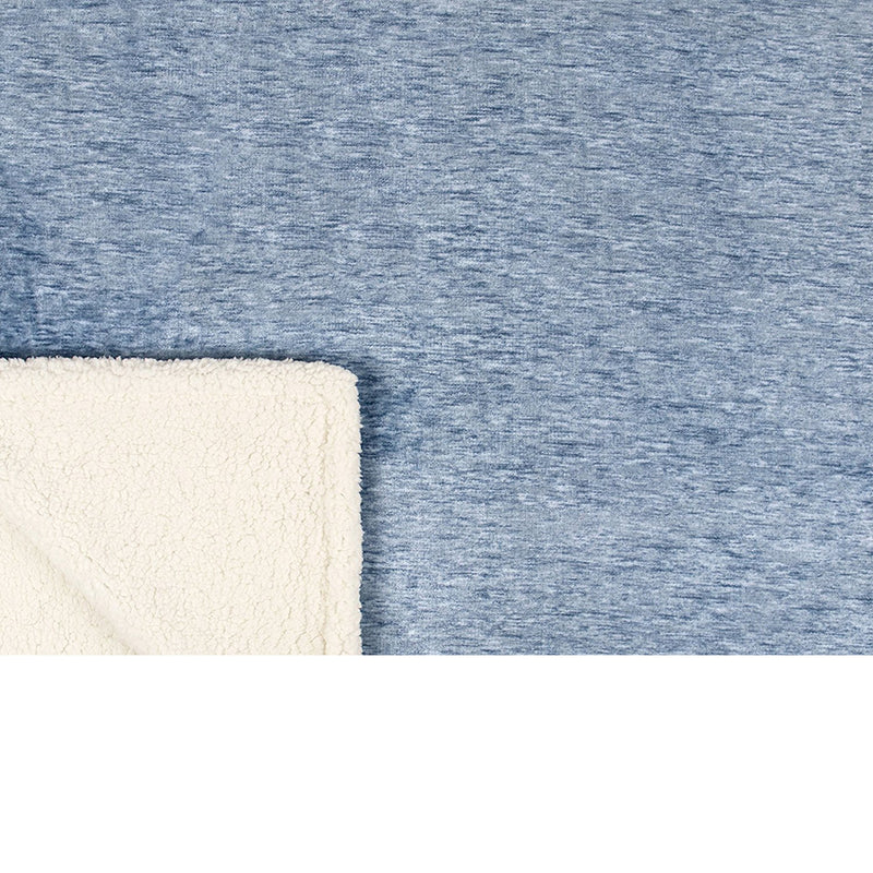 Melange Sherpa Fleece Throw Blanket