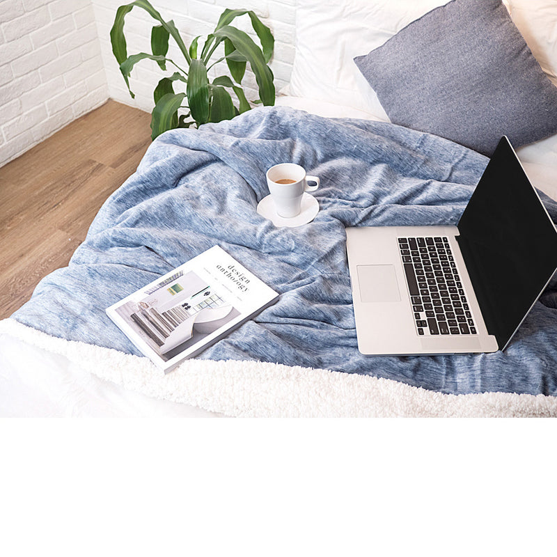 Melange Sherpa Fleece Throw Blanket