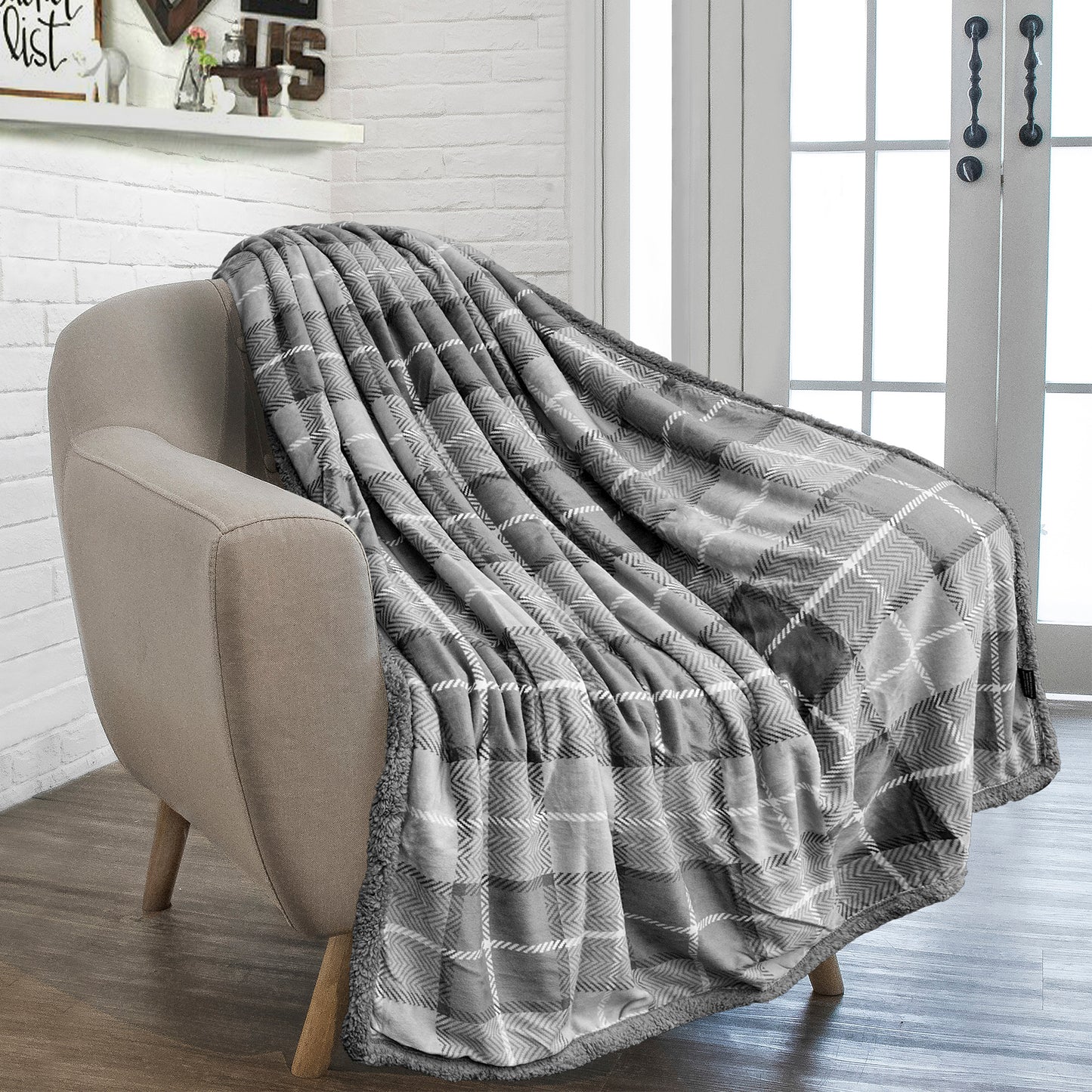 Plaid Sherpa Blanket