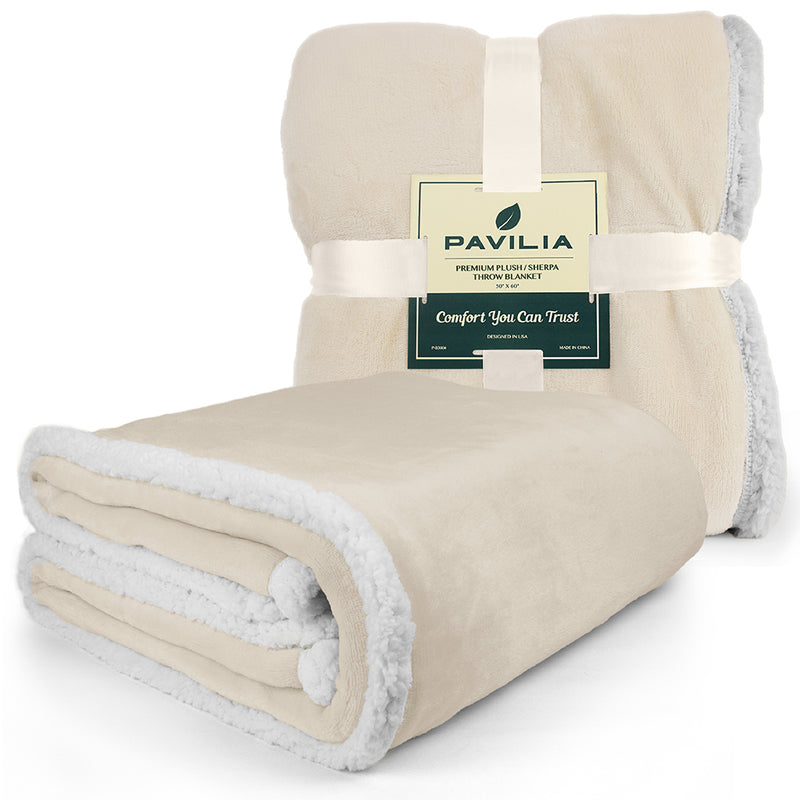 Premium Sherpa Fleece Throw Blanket