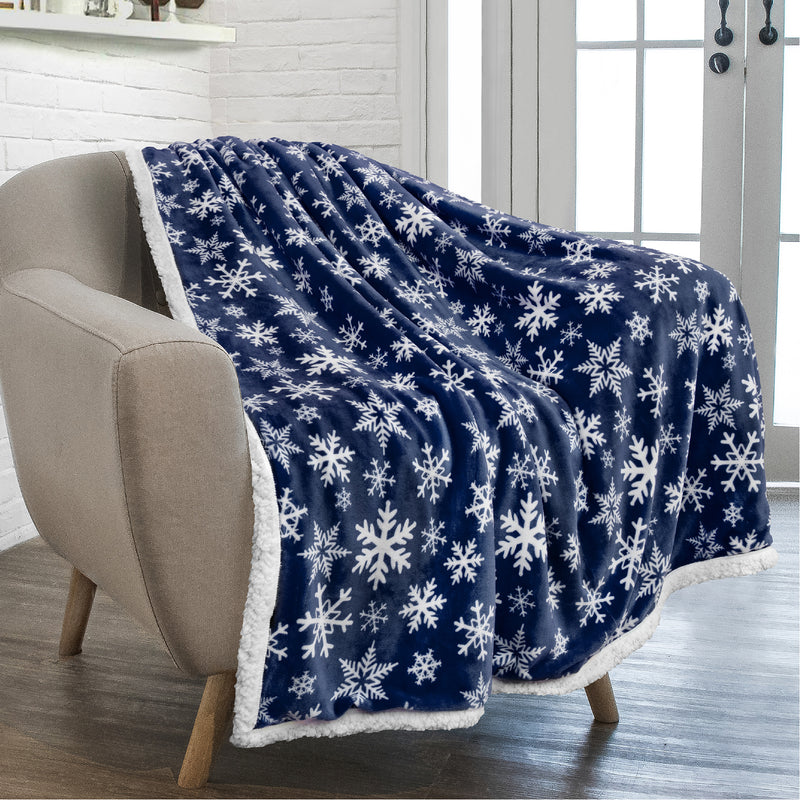 Christmas Sherpa Throw Blanket
