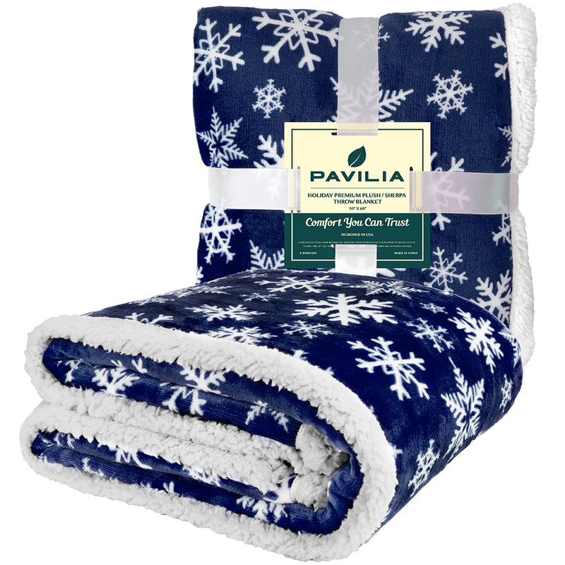Christmas Sherpa Throw Blanket