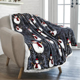 Christmas Sherpa Throw Blanket
