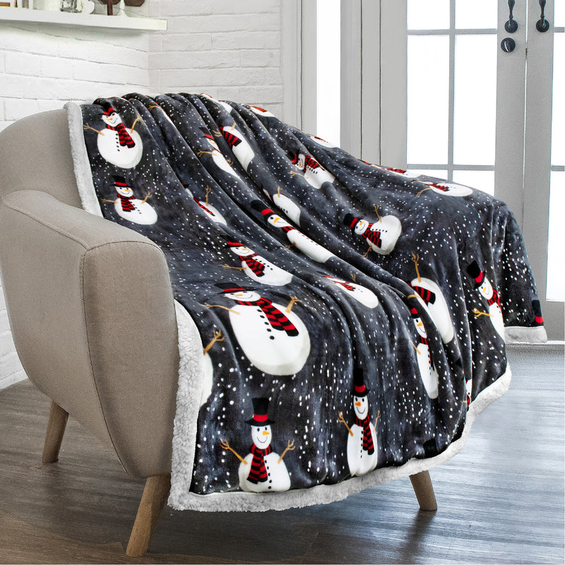 Christmas Sherpa Throw Blanket