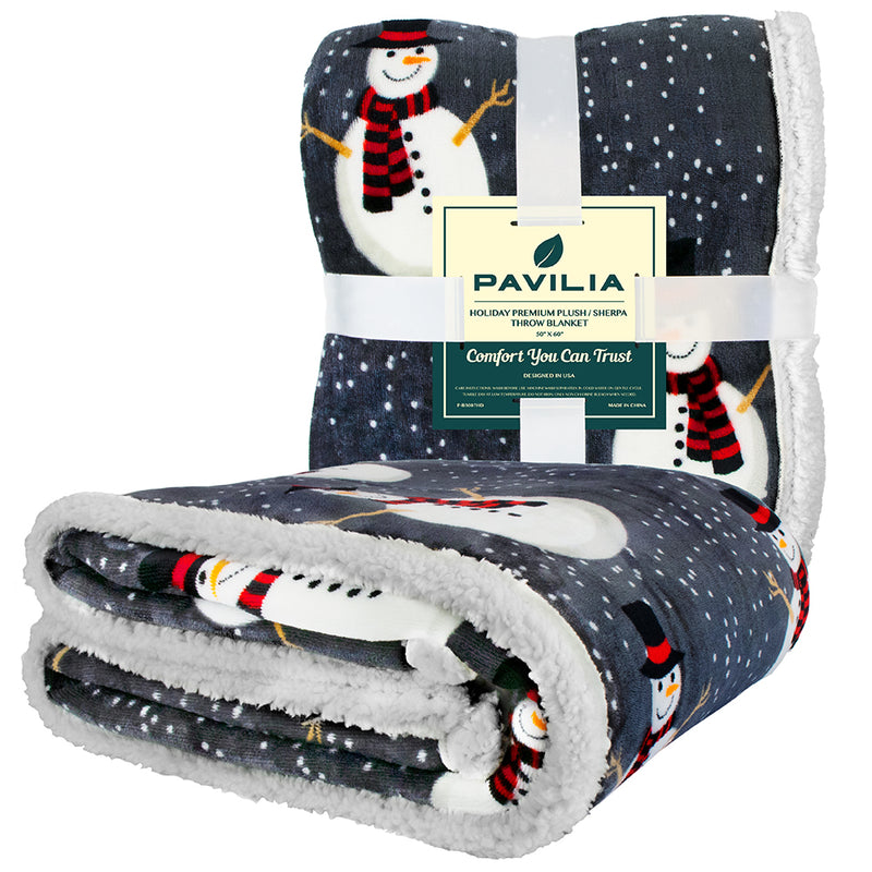 Christmas Sherpa Throw Blanket