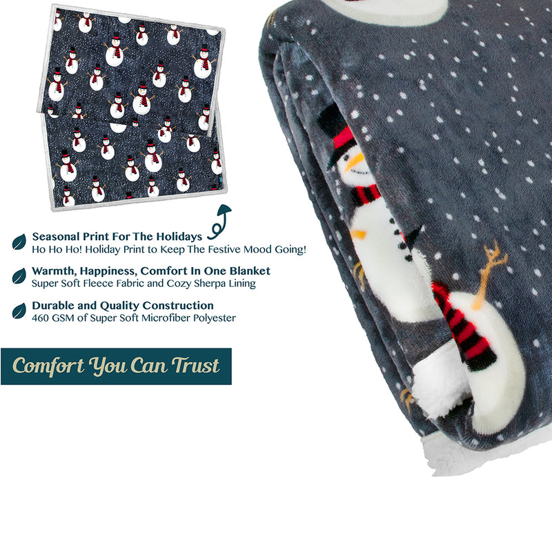 Christmas Sherpa Throw Blanket