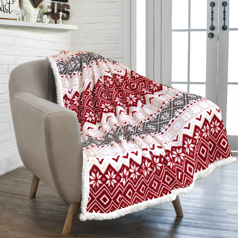 Christmas Sherpa Throw Blanket