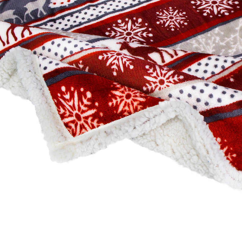 Christmas Sherpa Throw Blanket