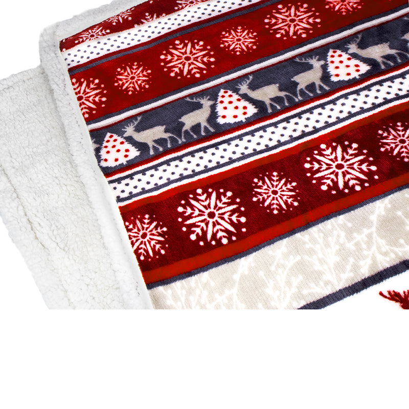 Christmas Sherpa Throw Blanket