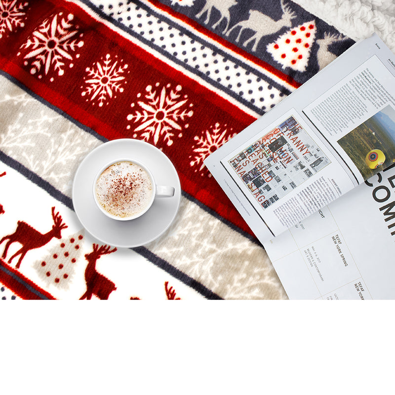 Christmas Sherpa Throw Blanket