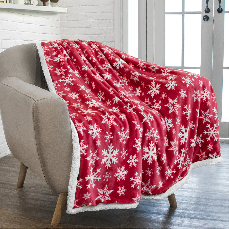 Christmas Sherpa Throw Blanket
