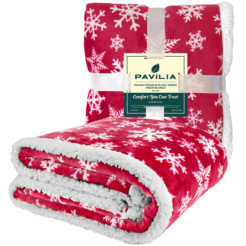 Christmas Sherpa Throw Blanket