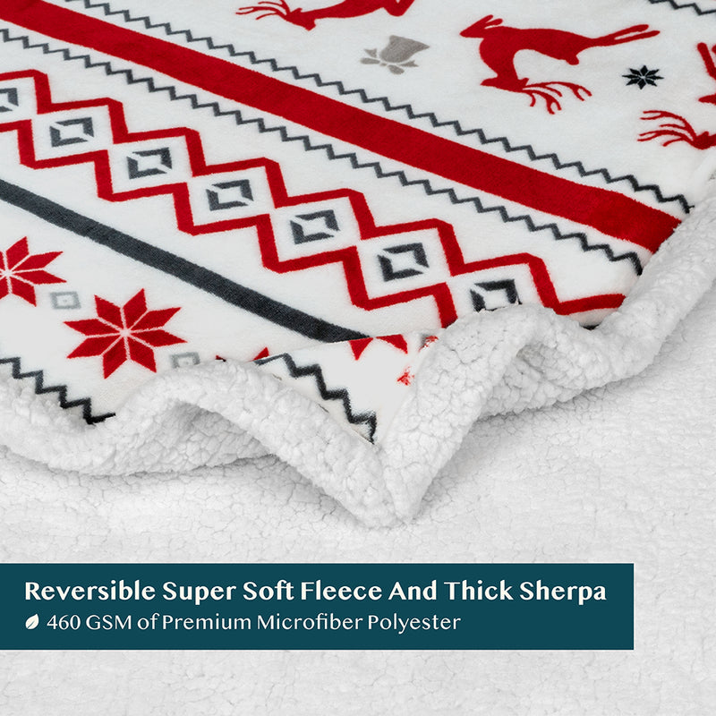 Christmas Sherpa Throw Blanket