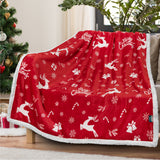 Christmas Sherpa Throw Blanket