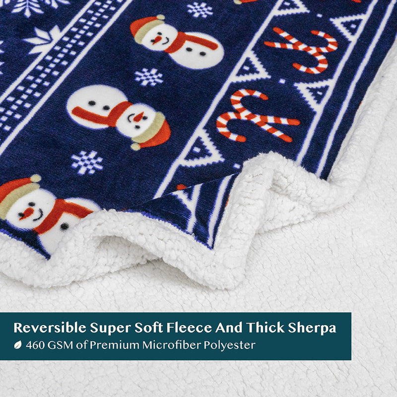 Christmas Sherpa Throw Blanket