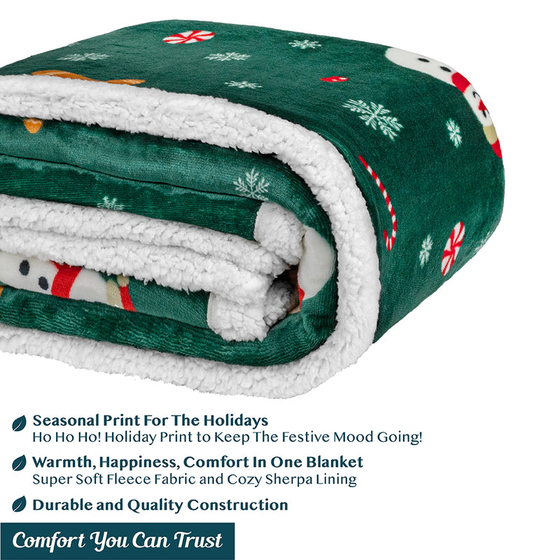 Christmas Sherpa Throw Blanket