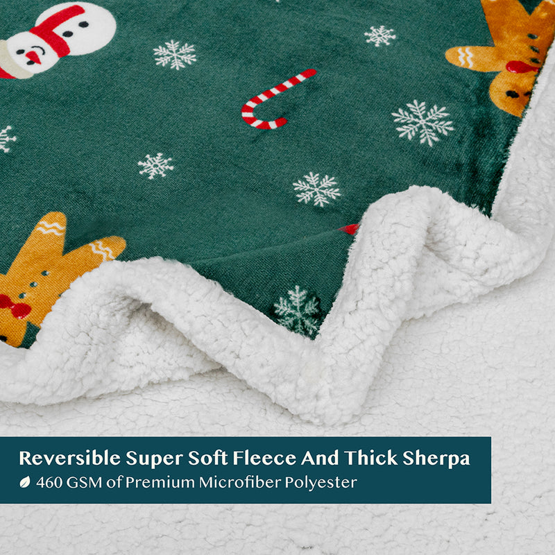 Christmas Sherpa Throw Blanket