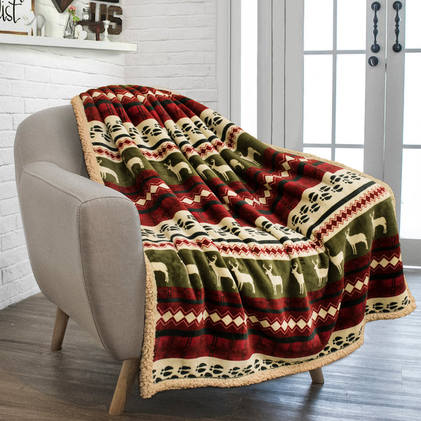 Christmas Sherpa Throw Blanket